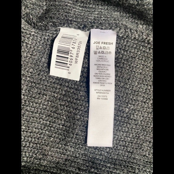 Joe Fresh long sleeved sweater dress, size Large, colour Dark Grey - Picture 5 of 6